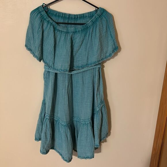 Daily Practice Anthropologie Kona Strapless Dress light blue size XS - Picture 6 of 9